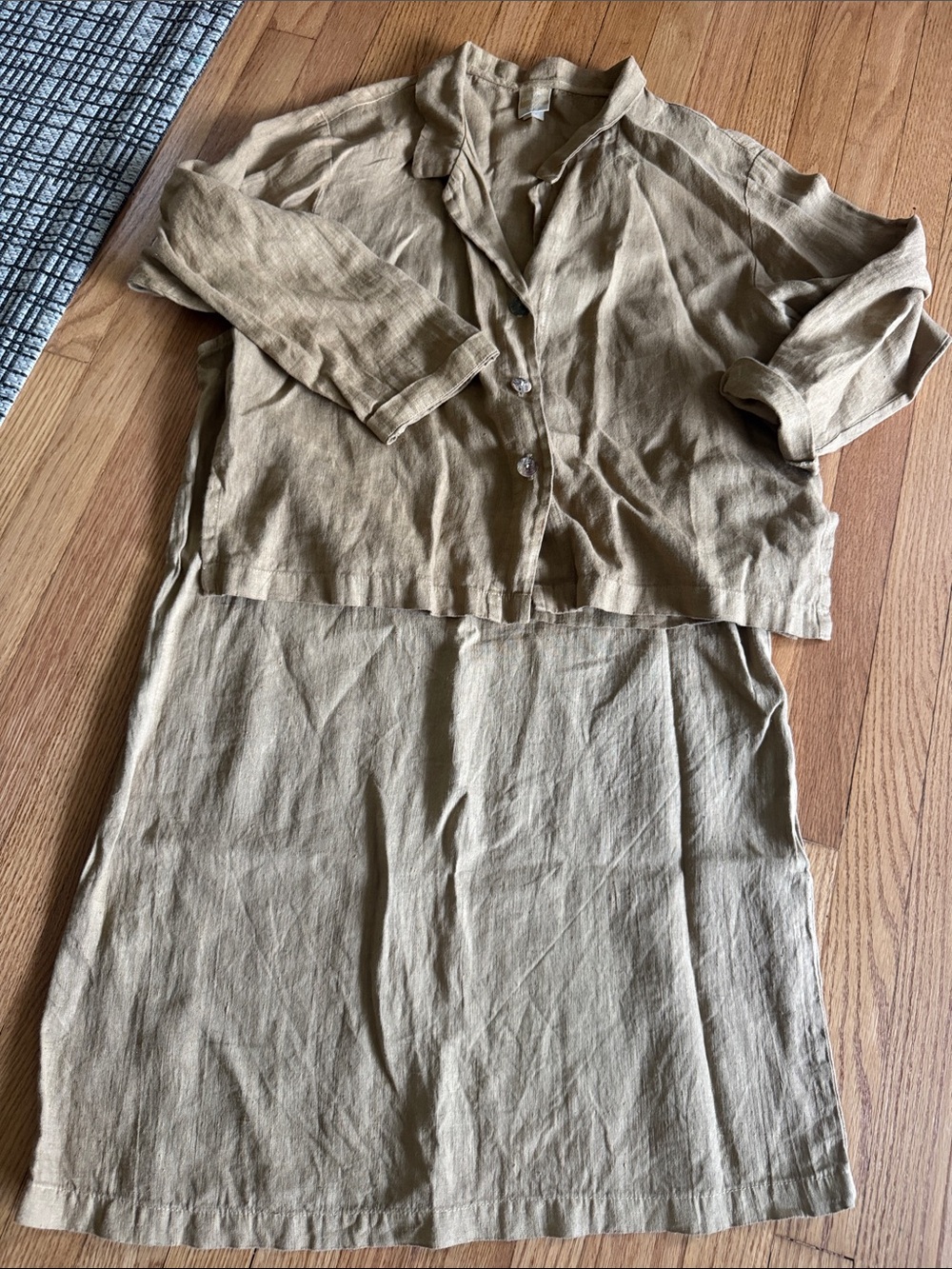 Linen sundress and jacket outfit